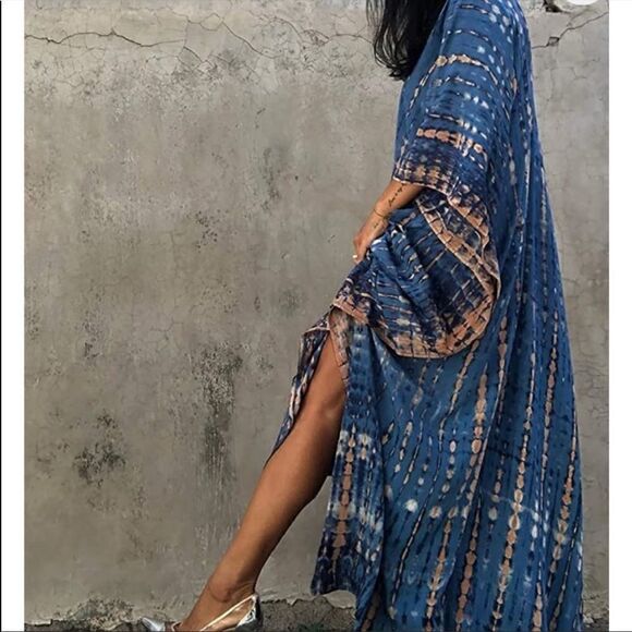 NEW Tribal Pattern Kaftan Dress - Picture 5 of 6